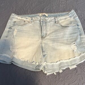 Refuge Faded Blue Jean Shorts